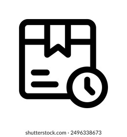 time delivery icon. vector line icon for your website, mobile, presentation, and logo design.