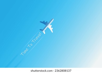 time design airplane background for travel