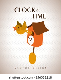 time design  over beige background vector illustration
