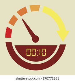 time design over beige  background vector illustration