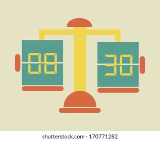 time design over beige background vector illustration