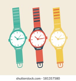 time design over beige background, vector illustration