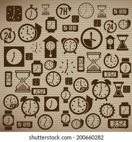 time design over beige background vector illustration