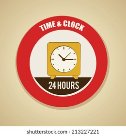 Time design over beige background, vector illustration