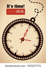 Time design over beige background,vector illustration