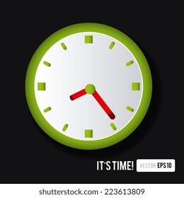Time design over black background, vector illustration 