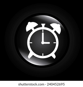 Time design over black background, vector illustration.