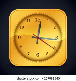 Time design over black background, vector illustration.