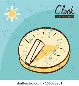 time design  over blue background vector illustration