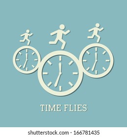 time design  over blue  background vector illustration  