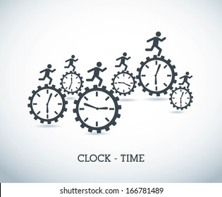 time design  over blue background vector illustration  