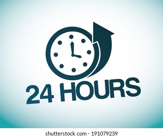 Time design over blue background, vector illustration