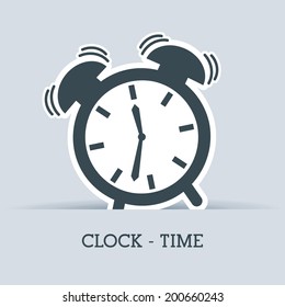 time design over blue background vector illustration