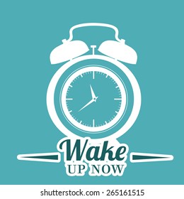 Time design over blue background, vector illustration