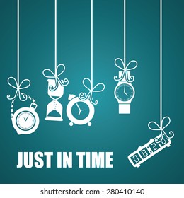Time design over blue background, vector illustration.