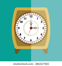 Time design over blue background, vector illustration.