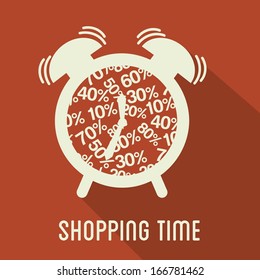 time design  over brown  background vector illustration  