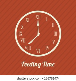 time design  over brown background vector illustration  