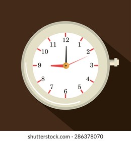 Time design over brown background, vector illustration.