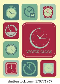 time design over cream background vector illustration