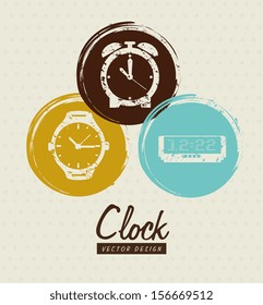 time design  over  dotted background vector illustration