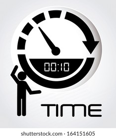 time design over gray background vector illustration 