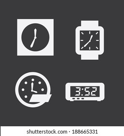 Time design over gray background, vector illustration