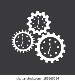 Time design over gray background, vector illustration