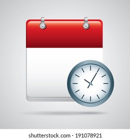 Time design over gray background, vector illustration