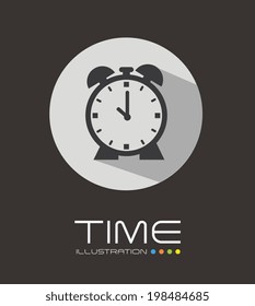 Time design over gray background, vector illustration
