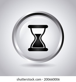 time design over gray background vector illustration