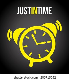 Time design over gray background, vector illustration