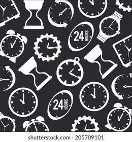 Time design over gray background, vector illustration