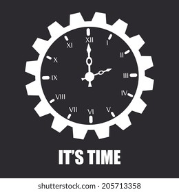 Time design over gray background, vector illustration