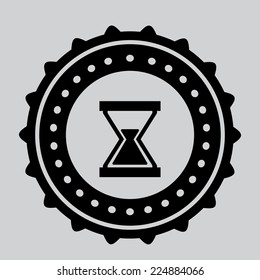 Time design over gray background, vector illustration