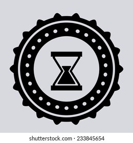 Time design over gray background, vector illustration