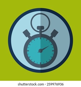 Time design over green background, vector illustration.