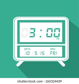 Time design over green background, vector illustration
