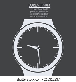 Time design over grey background, vector illustration