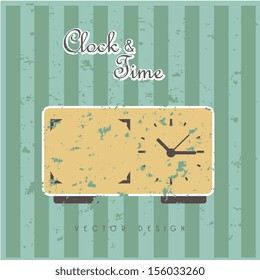 time design  over lineal  background vector illustration