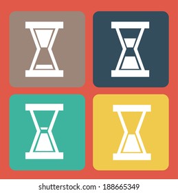 Time design over orange background, vector illustration