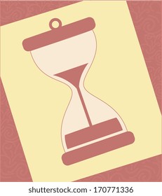 time design over pink background vector illustration