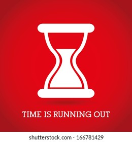time design  over red background vector illustration  