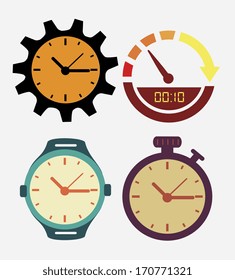 time design over white background vector illustration