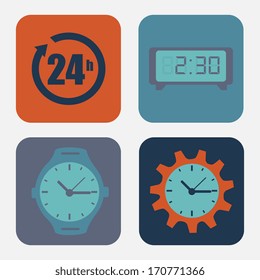 time design over white  background vector illustration