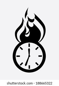 Time design over white background, vector illustration
