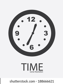 Time design over white background, vector illustration