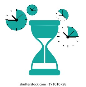 Time design over white background, vector illustration