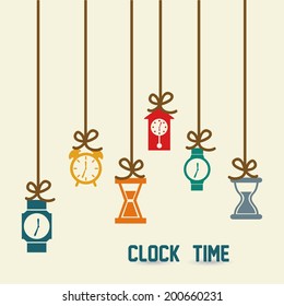 time design over white background vector illustration