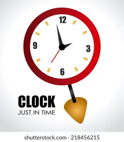 Time design over white background, vector illustration